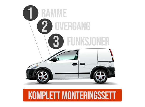 Komplett mont.sett for bilradio Volvo S60 05-09 m/multifunksjonsratt