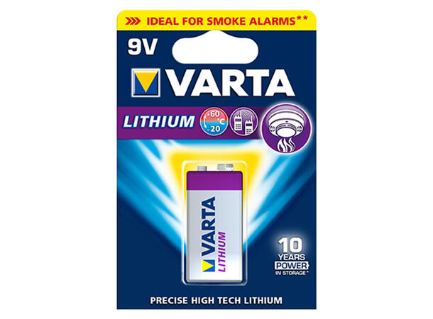 Varta 9V lithium batteri 1stk