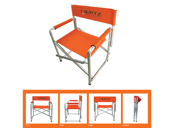 Hertz stol Sammenleggbar stol i oransje farge
