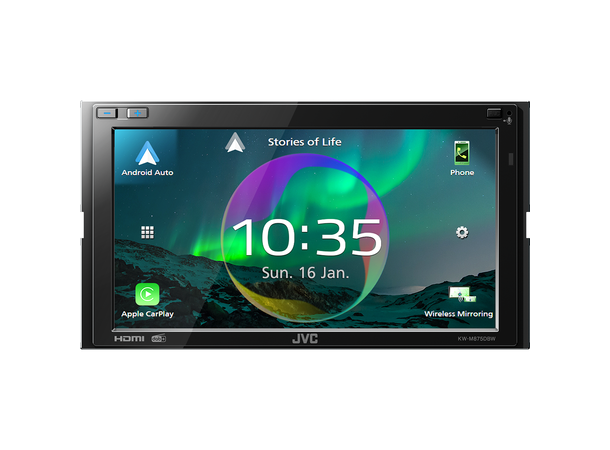 JVC KW-M875DBW Trådløs CarPlay/Android Auto, BT, DAB+