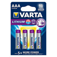 Varta AAA lithium batterier 4pk